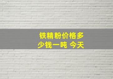 铁精粉价格多少钱一吨 今天